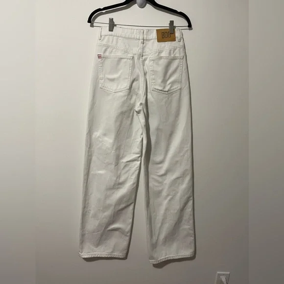 BDG Urban Outfitters Dipped V Wide Leg White Jeans Y2K jeans Size 27 - Picture 8 of 11